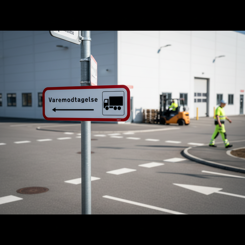 Varemodtagelse skilt - Billede 2