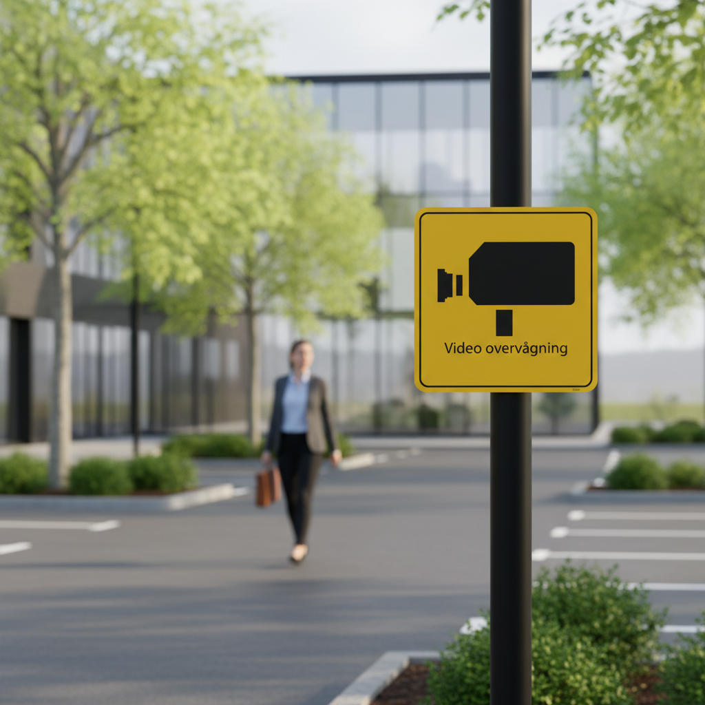 Video overvågning skilt - Billede 2
