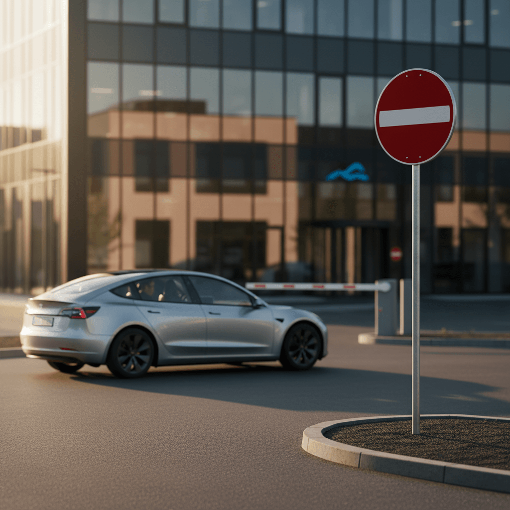 Indkørsel forbudt skilt - Billede 3