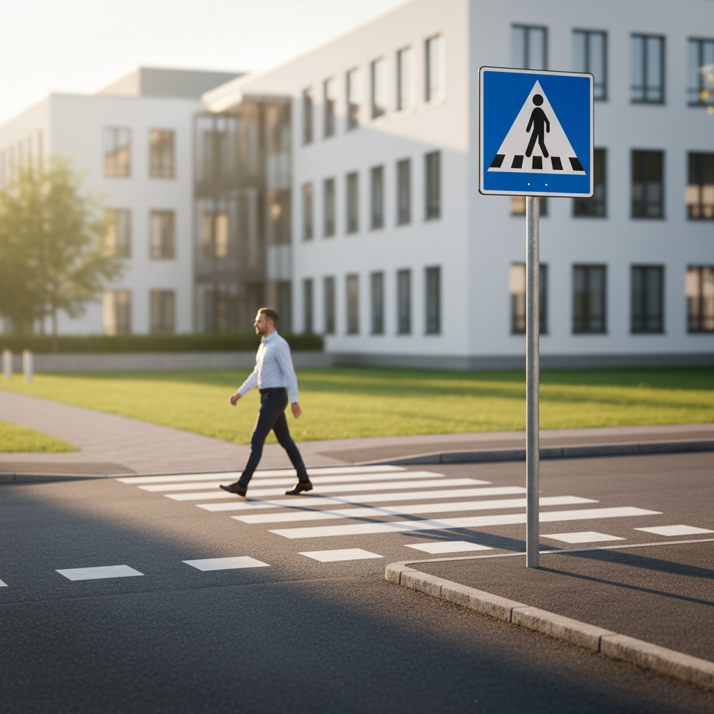 Fodgængerfelt E17 skilt - Billede 3