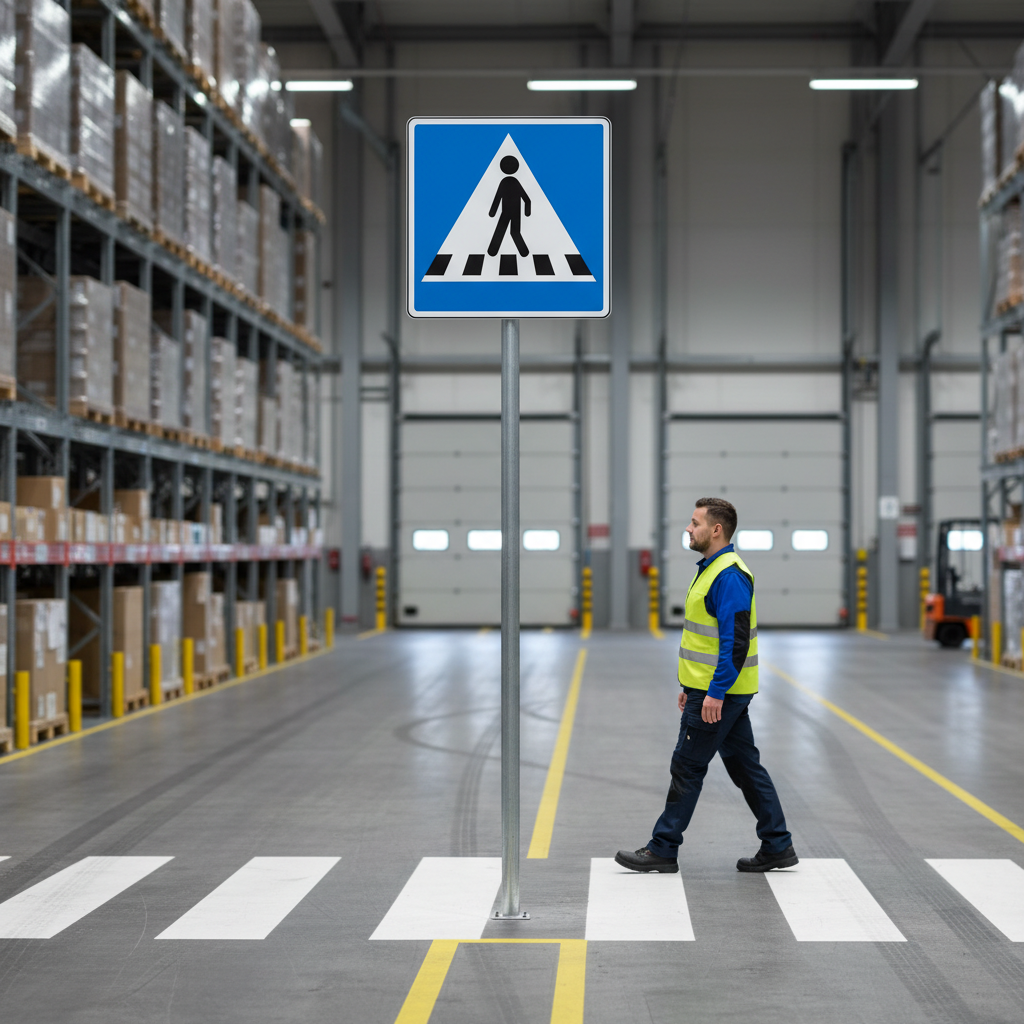 Fodgængerfelt E17 skilt - Billede 5