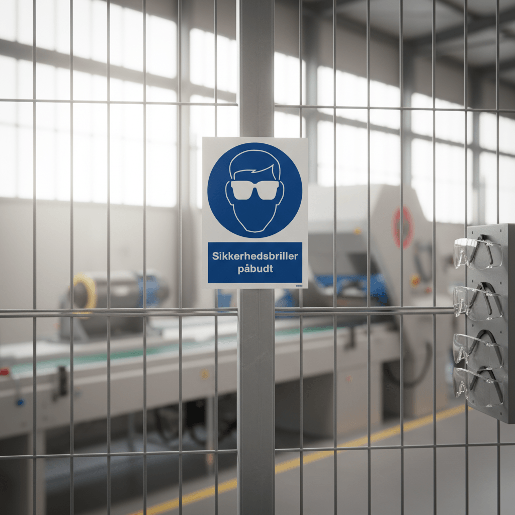 Sikkerhedsbriller påbudt skilt - Billede 2