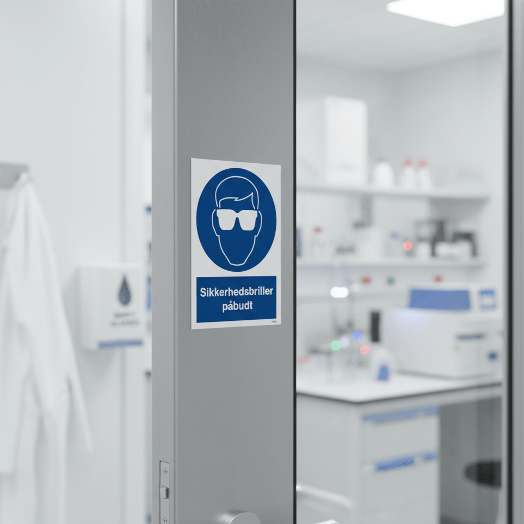 Sikkerhedsbriller påbudt skilt - Billede 5