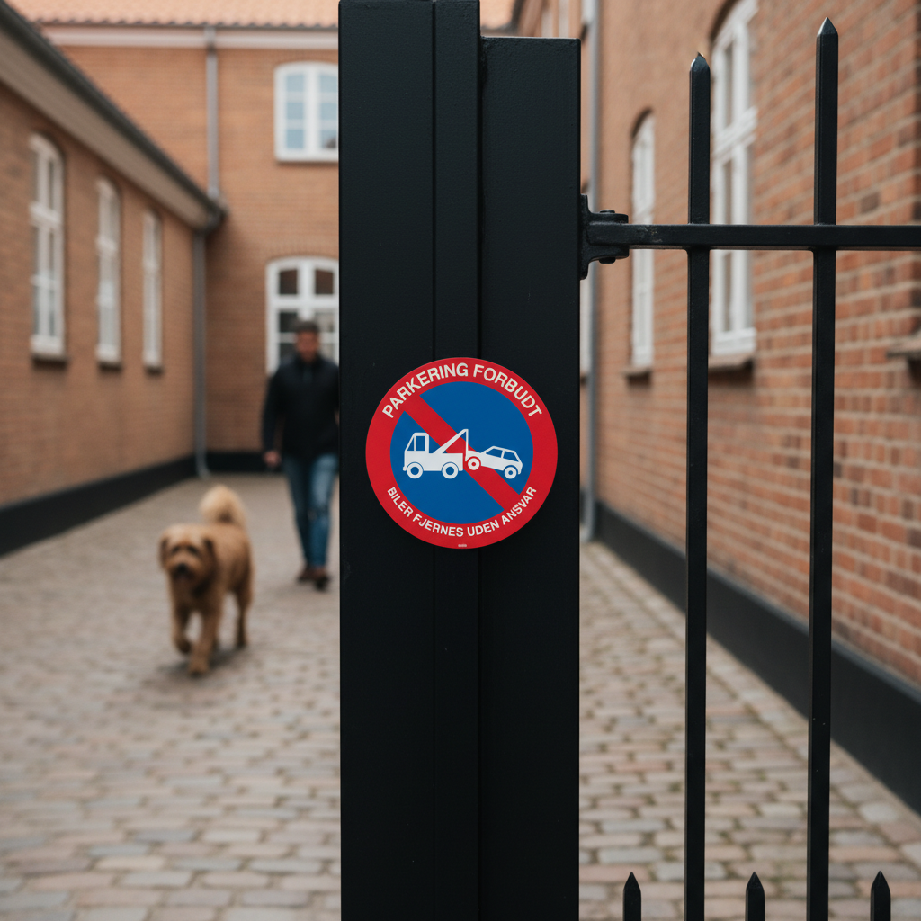 Parkering forbudt Biler fjernes uden ansvar skilt - Billede 3