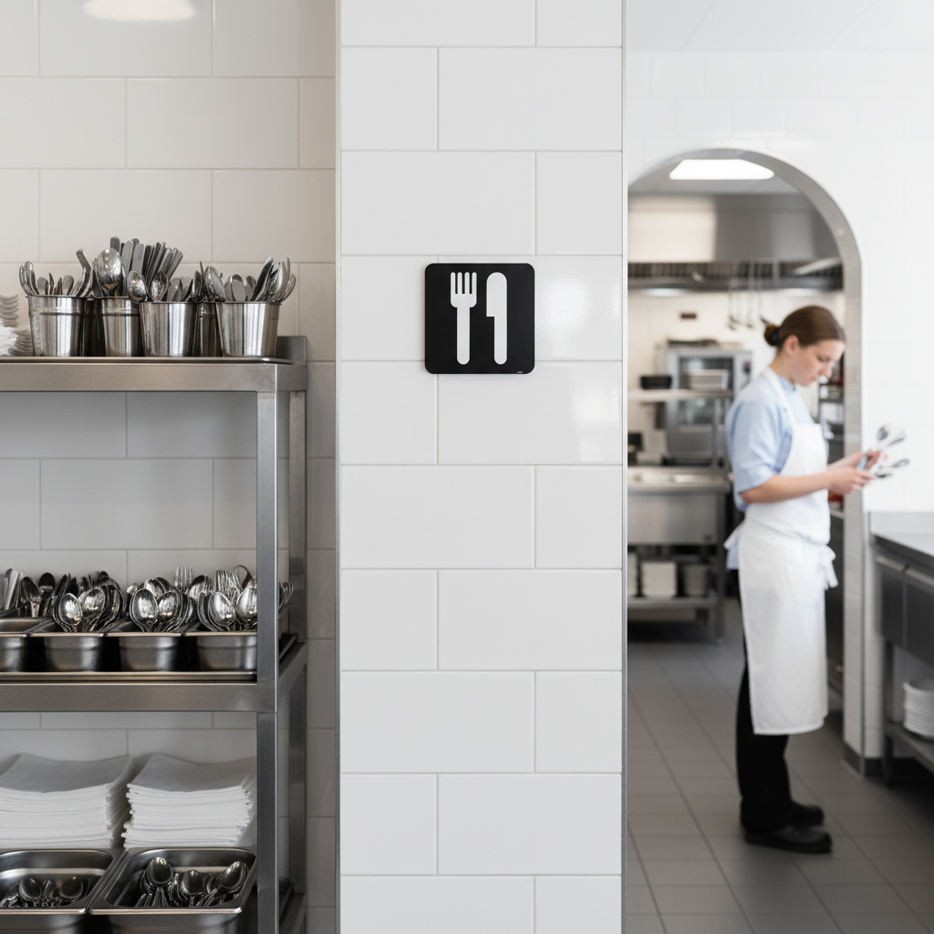 Mad piktogram - Restaurent Bestik skilt - Billede 3