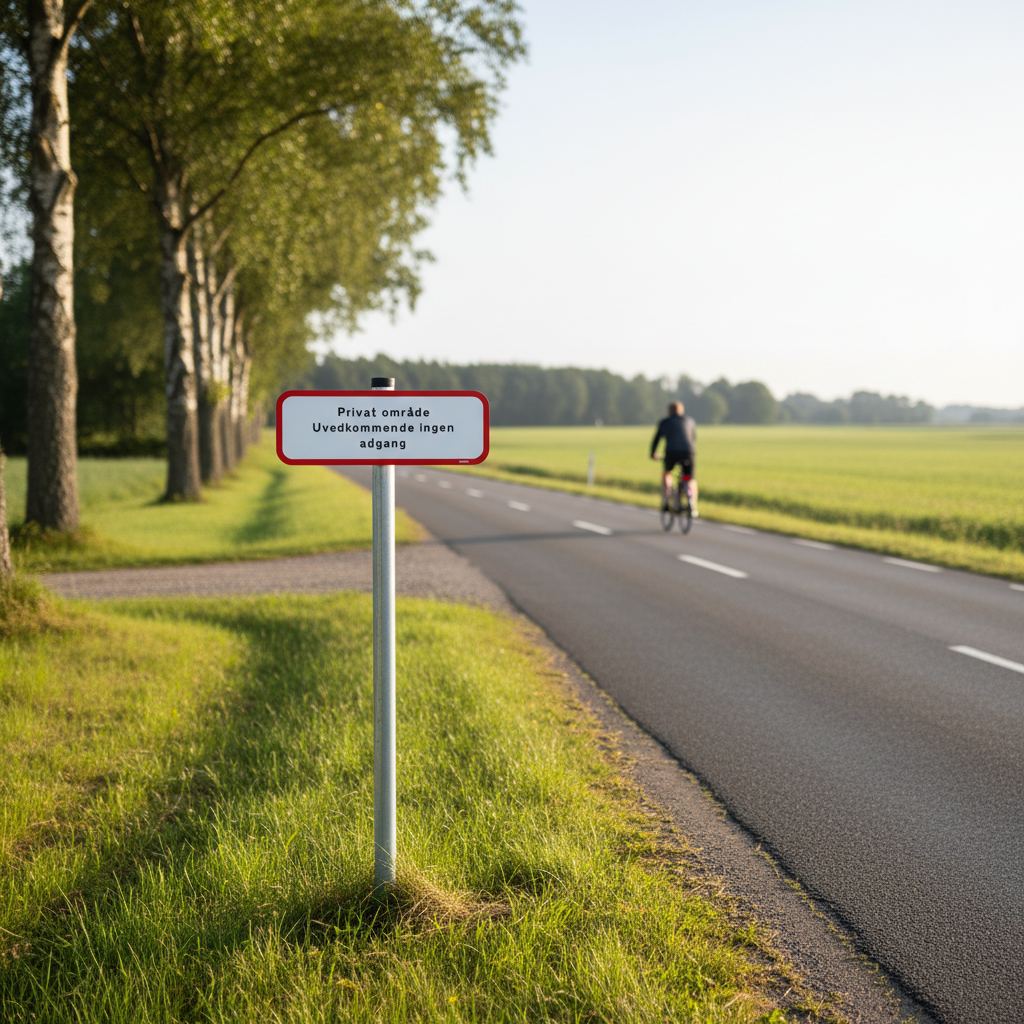 Privat område uvedkommende ingen adgang skilt - Billede 2
