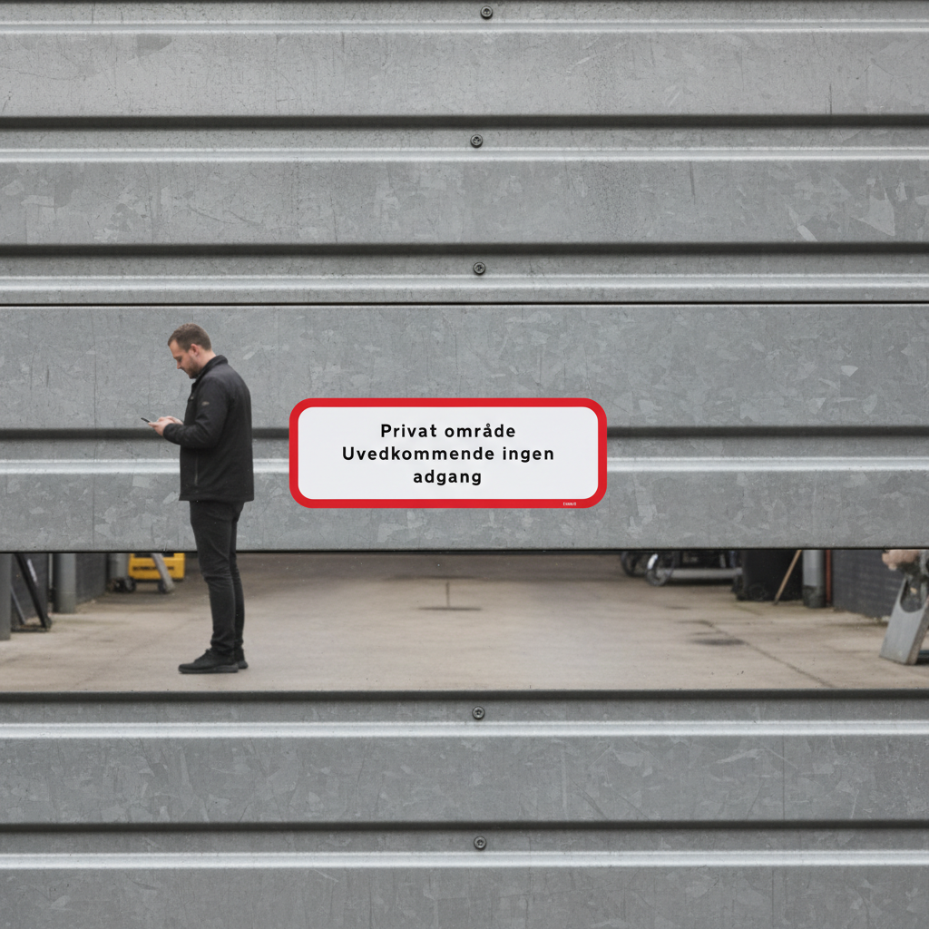 Privat område uvedkommende ingen adgang skilt - Billede 4