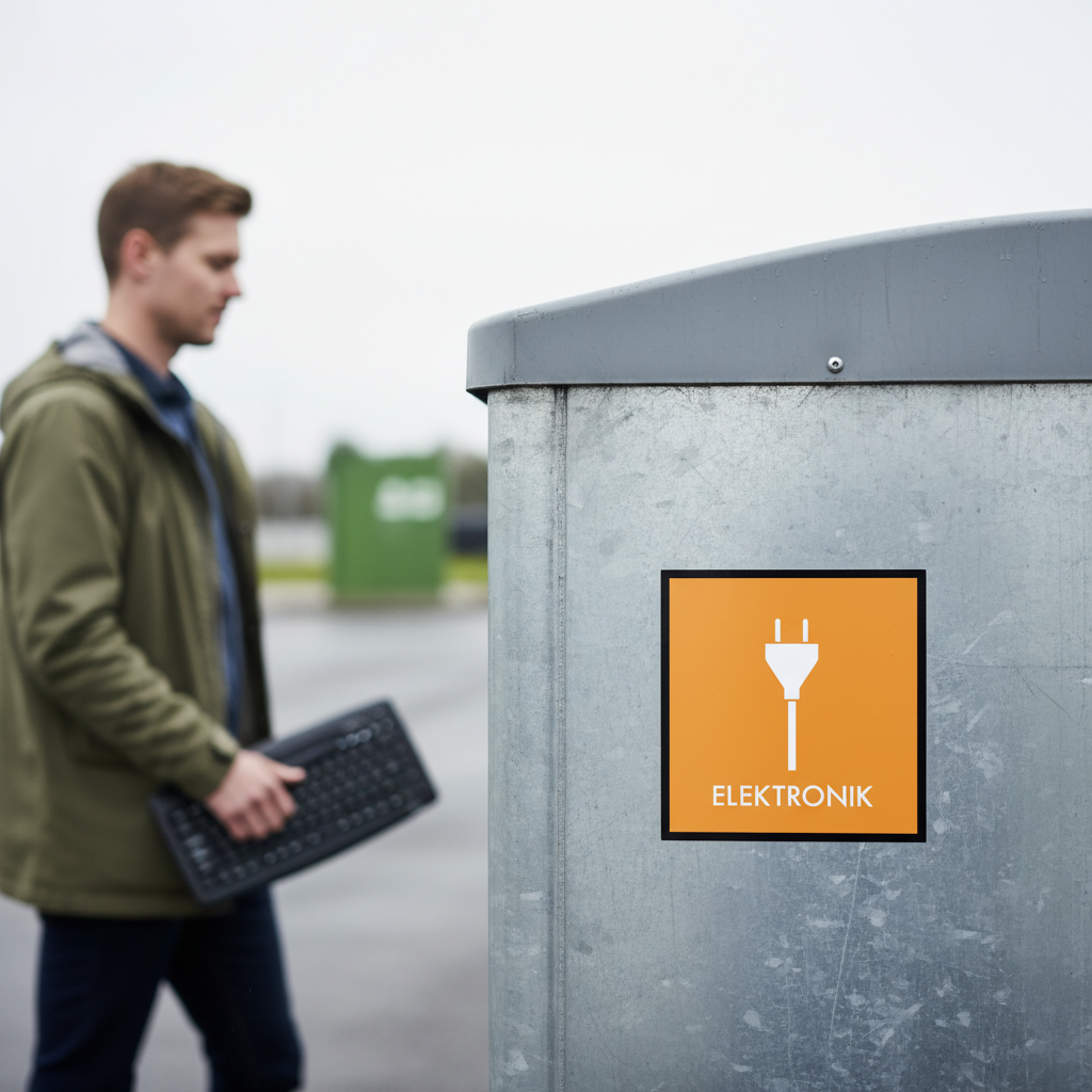 Elektronik affald skilt - Dansk Affaldssortering - Billede 2