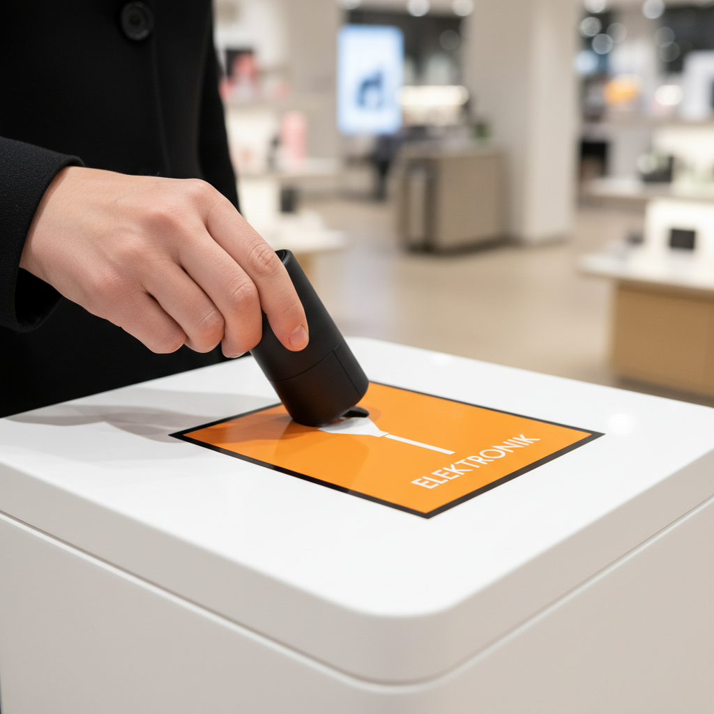 Elektronik affald skilt - Dansk Affaldssortering - Billede 4