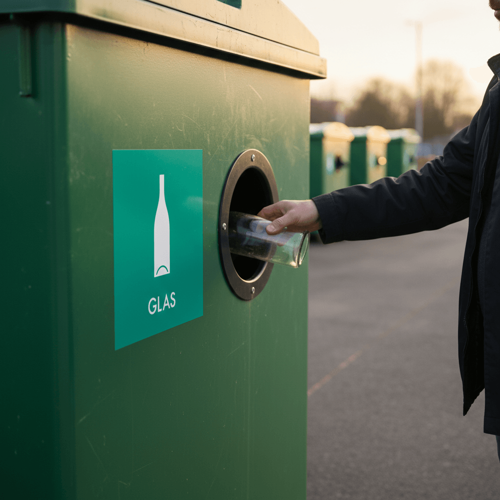 Glas affald skilt - Dansk Affaldssortering - Billede 3