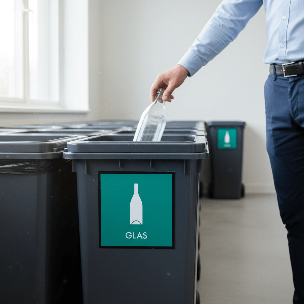 Glas affald skilt - Dansk Affaldssortering - Billede 2