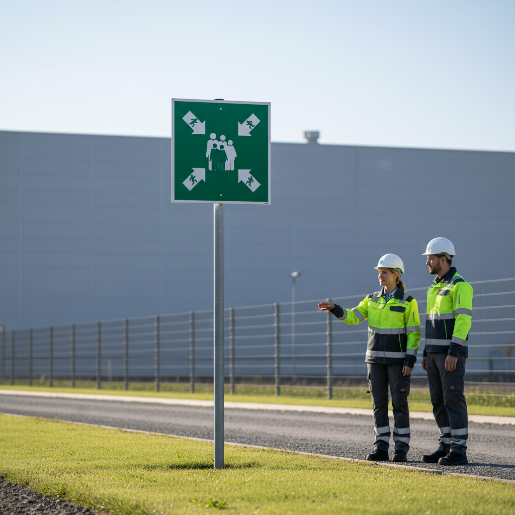 Samlingspunkt skilt - Billede 3