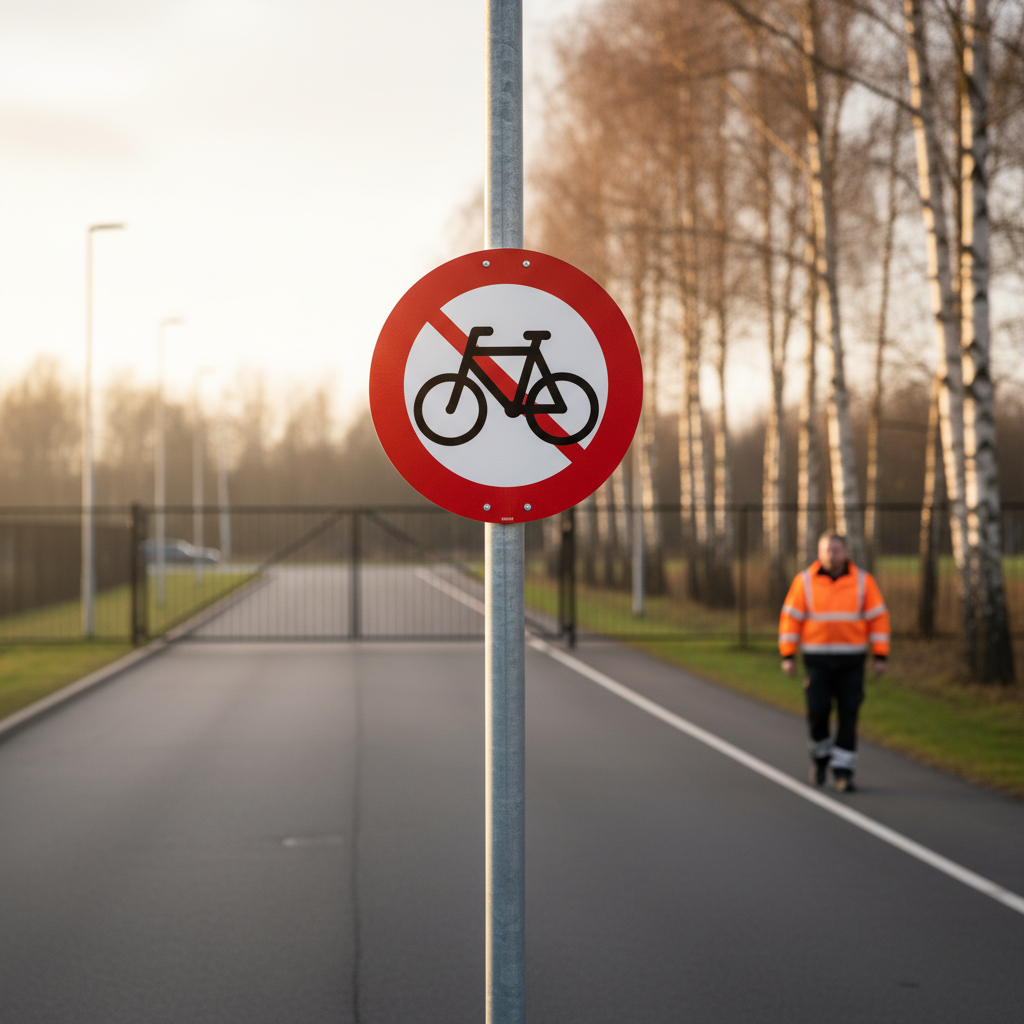 C25,1 - Cykel og lille knallert forbudt skilt - Billede 4