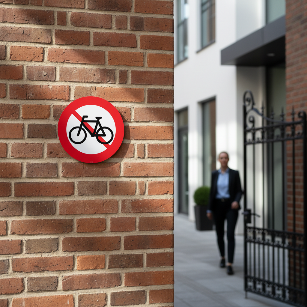 C25,1 - Cykel og lille knallert forbudt skilt - Billede 5