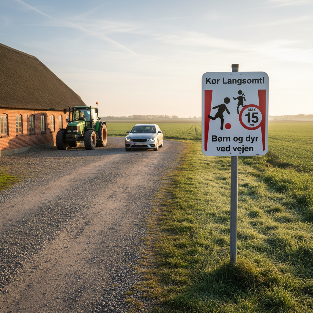 Kør langsomt legende børen Børn og dyr ved vejen skilt - Billede 4