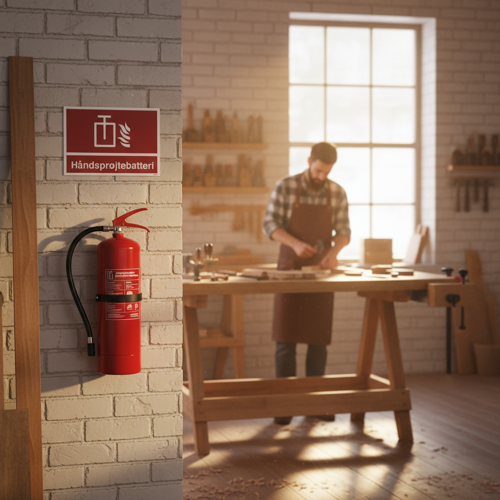 Håndsprøjtebatteri Brandskilt - Billede 4