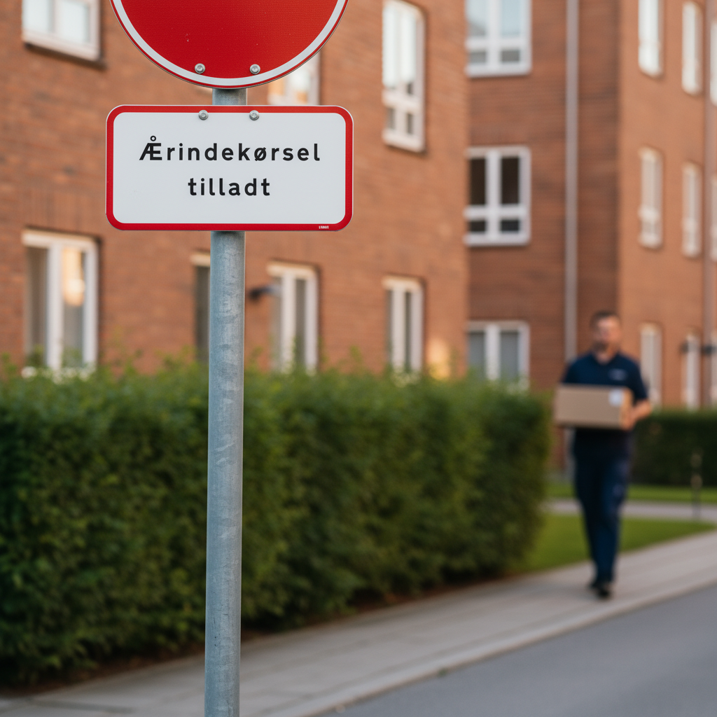 Ærindekørsel tilladt skilt - Billede 2