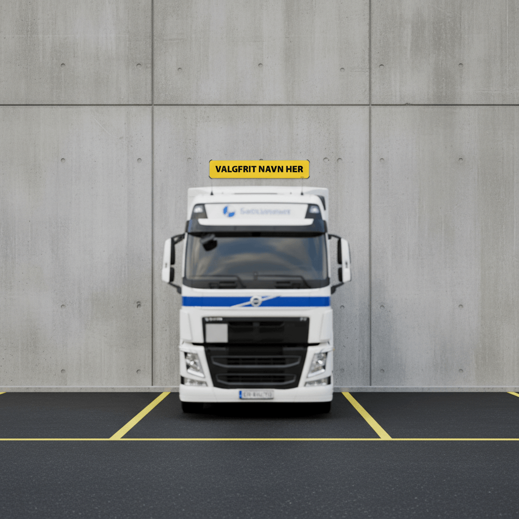 Truckerskilt gul baggrund sort ramme - Billede 4