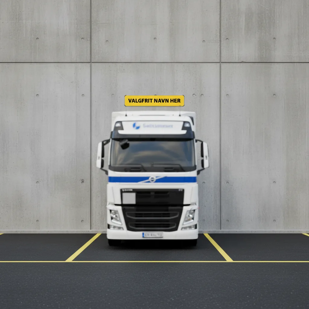 Truckerskilt gul baggrund sort ramme - Billede 4