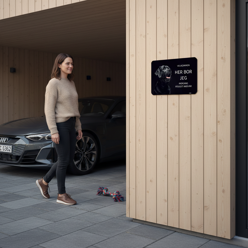 Her bor jeg Labrador retriever hundeskilt - Billede 3