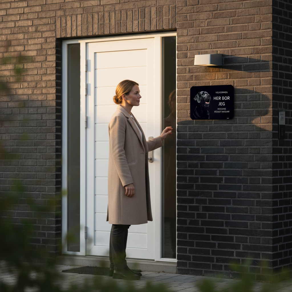 Her bor jeg Labrador retriever hundeskilt - Billede 2