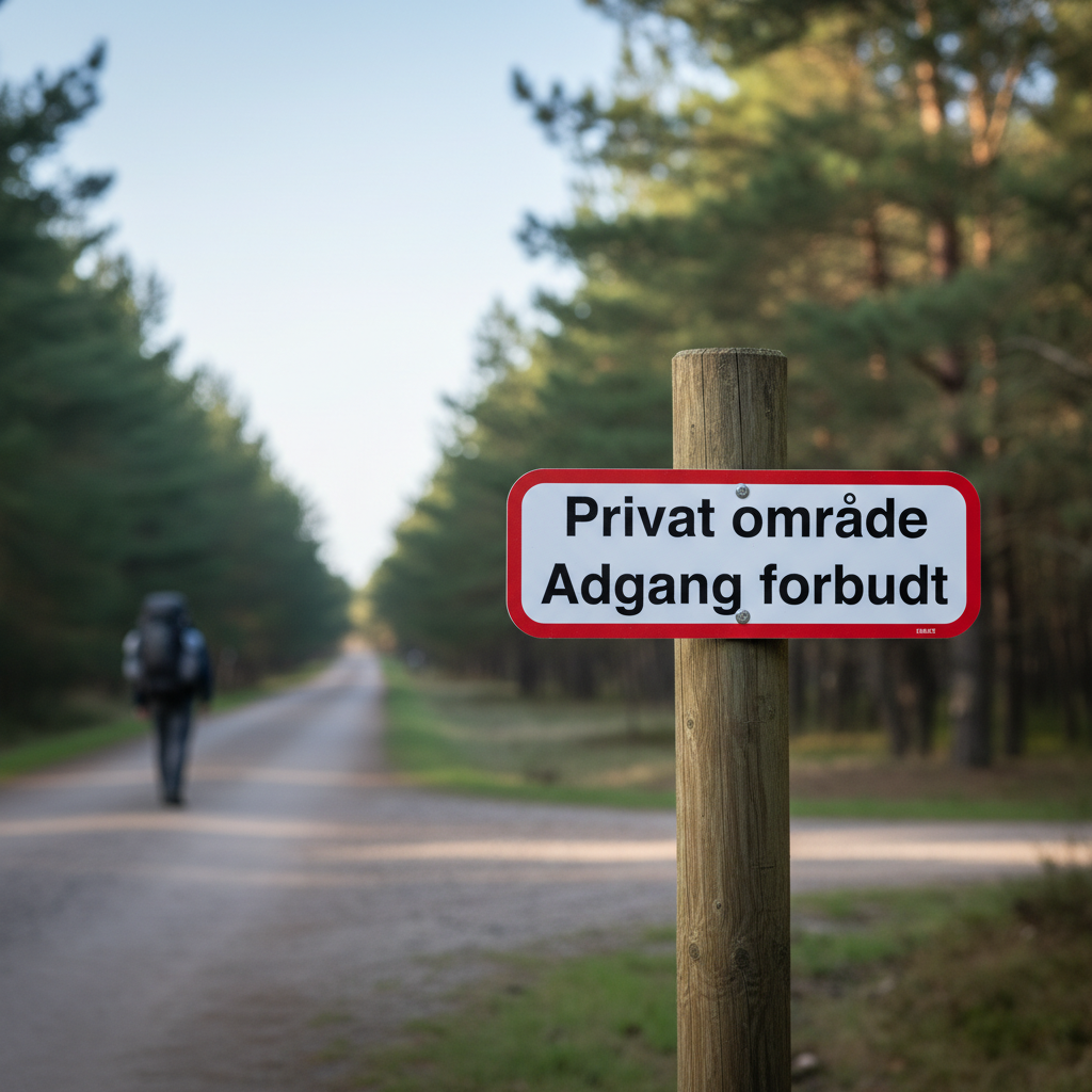 Privat område adgang forbudt skilt - Billede 5