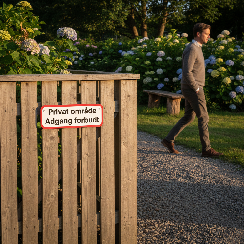 Privat område adgang forbudt skilt - Billede 4