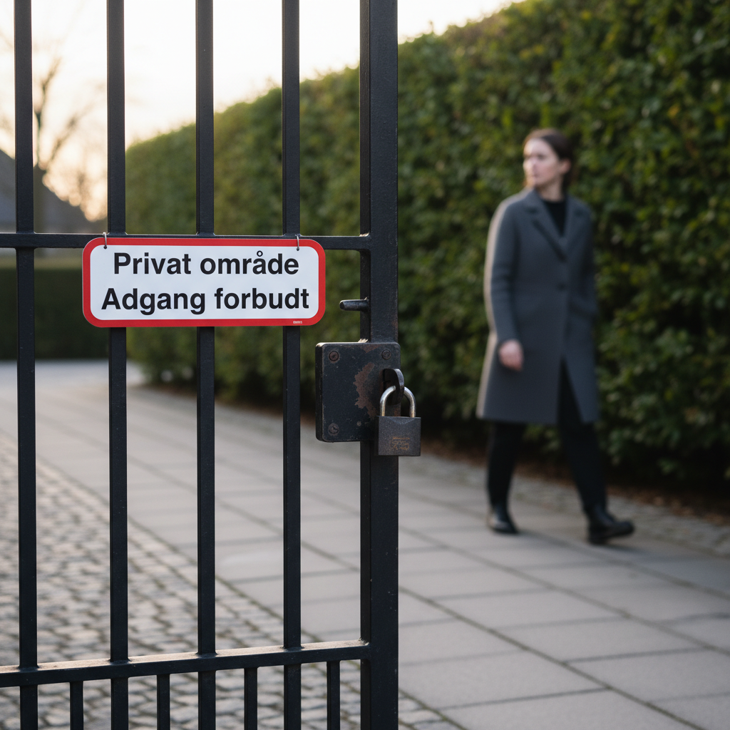 Privat område adgang forbudt skilt - Billede 2