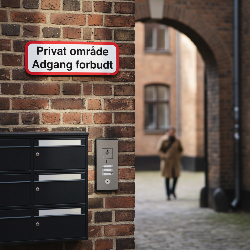 Privat område adgang forbudt skilt - Billede 3