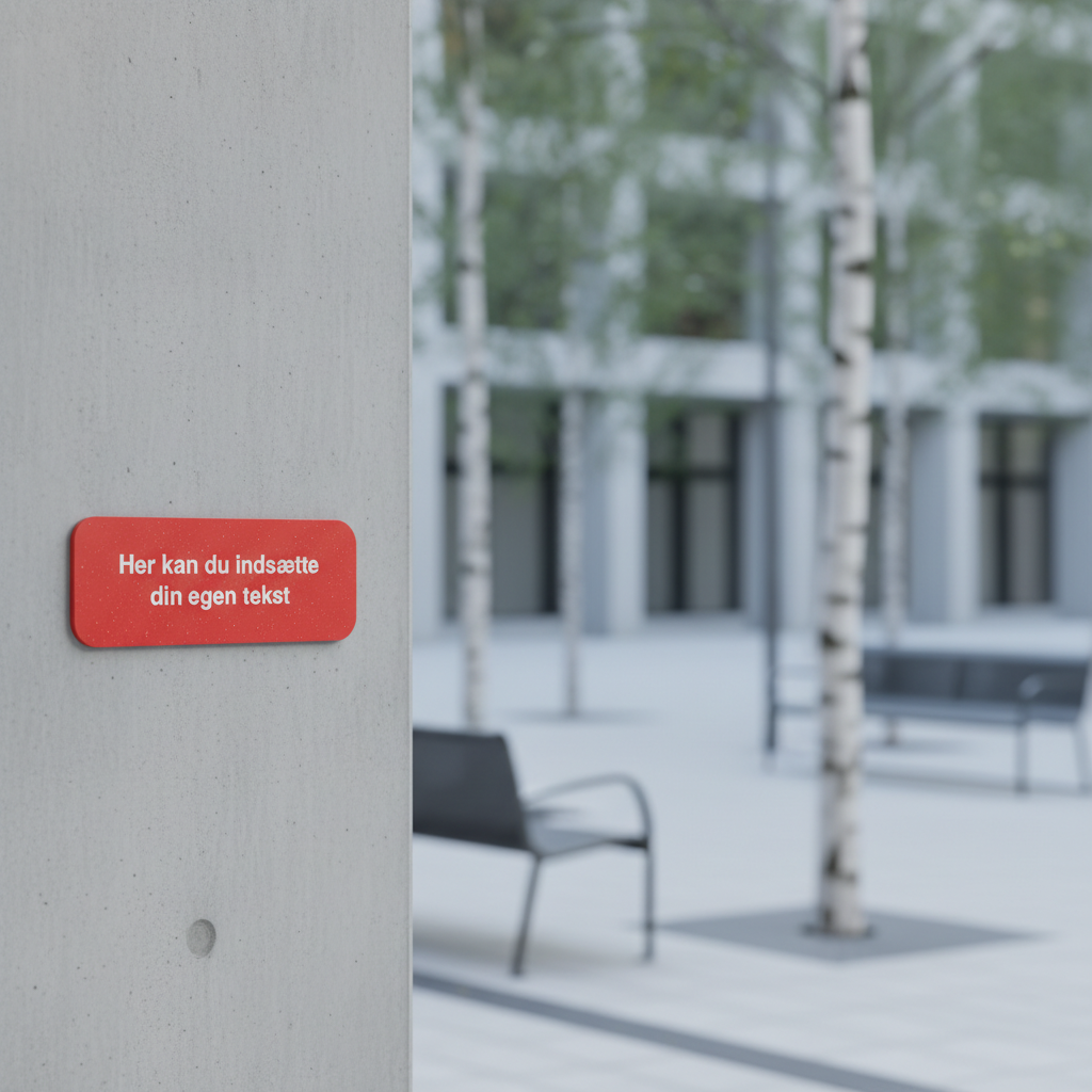 Rødt Design-selv skilt - Billede 5