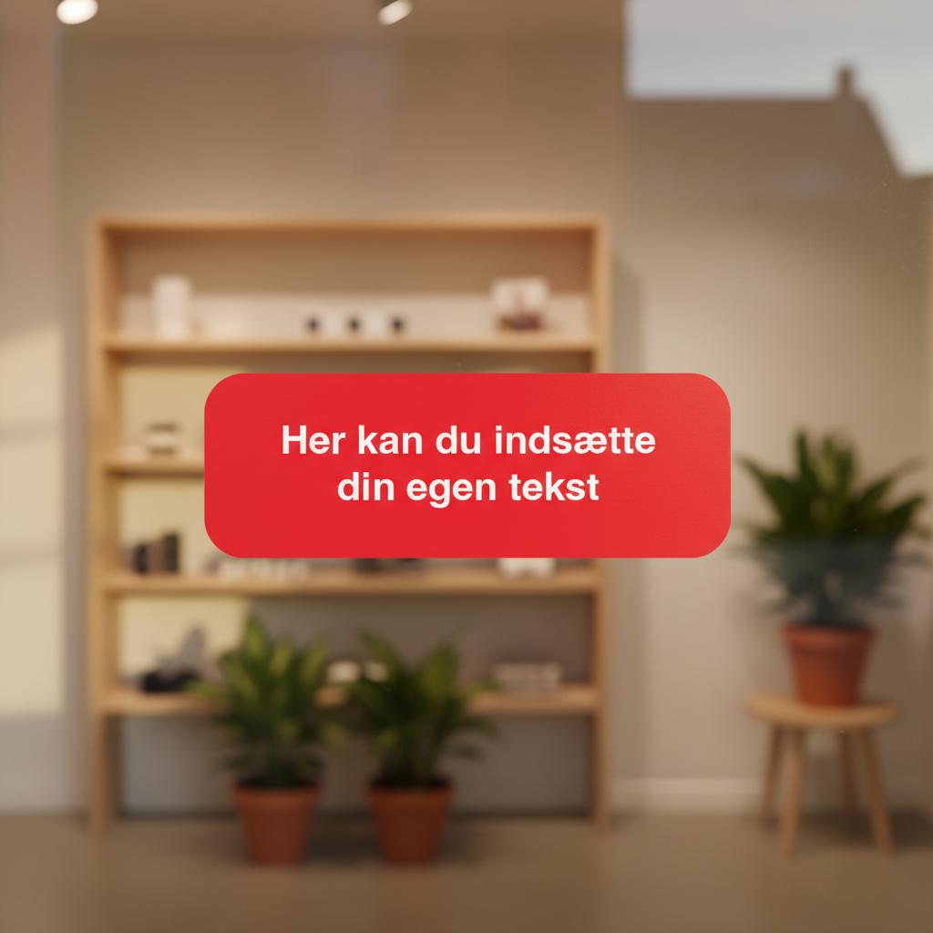 Rødt Design-selv skilt - Billede 4