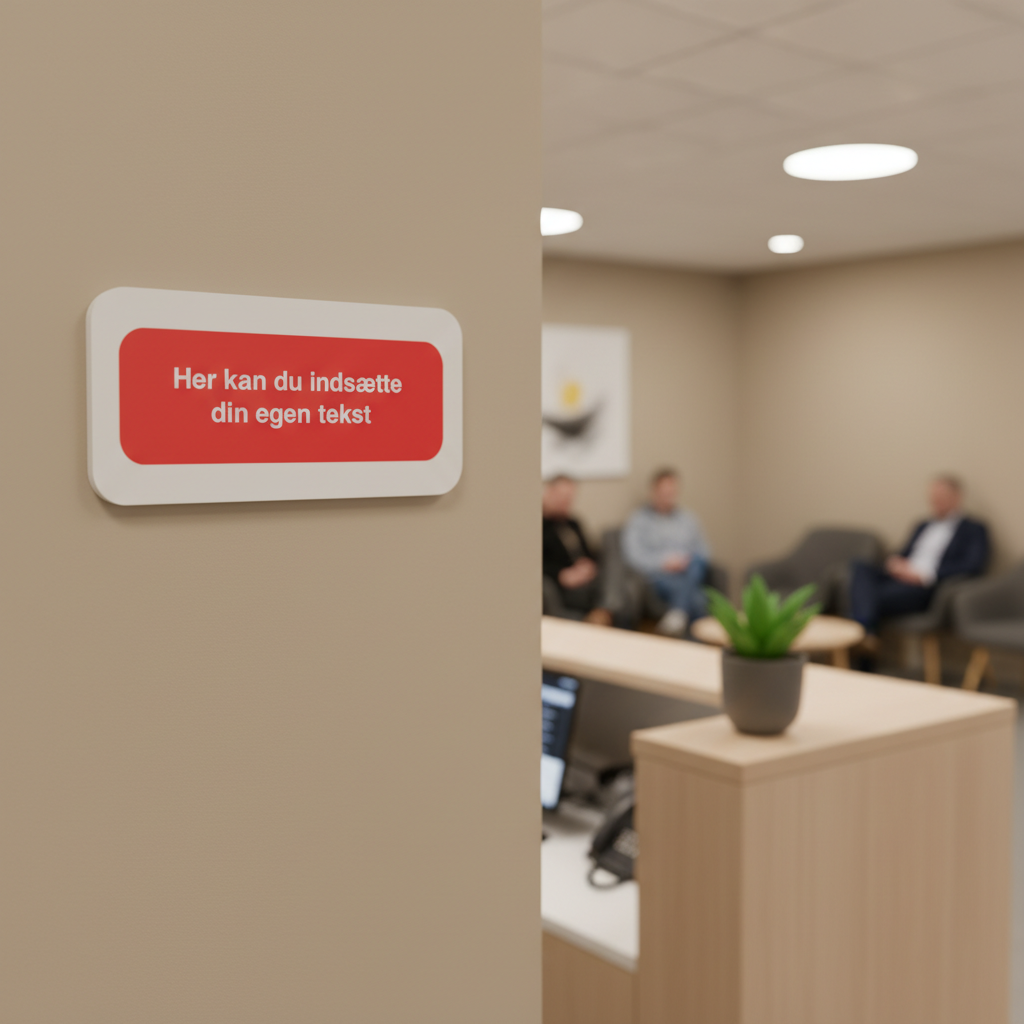 Rødt Design-selv skilt - Billede 3