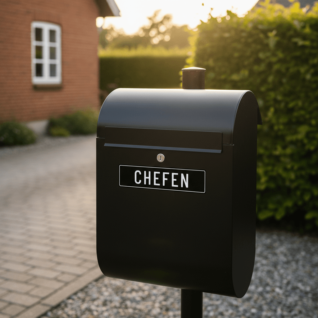 Nummerplade skilt med navn - sort - Billede 4