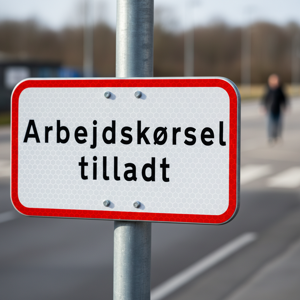 UC20,8 - Arbejdskørsel tilladt skilt - Billede 3