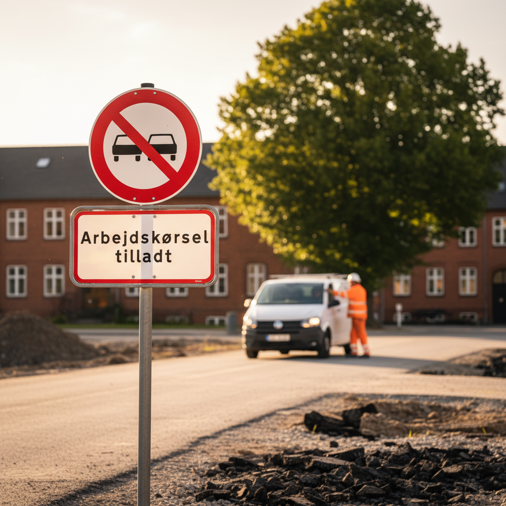 UC20,8 - Arbejdskørsel tilladt skilt - Billede 4