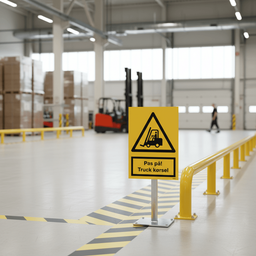 Advarselsskilt - Pas på truck kørsel skilt - Billede 5
