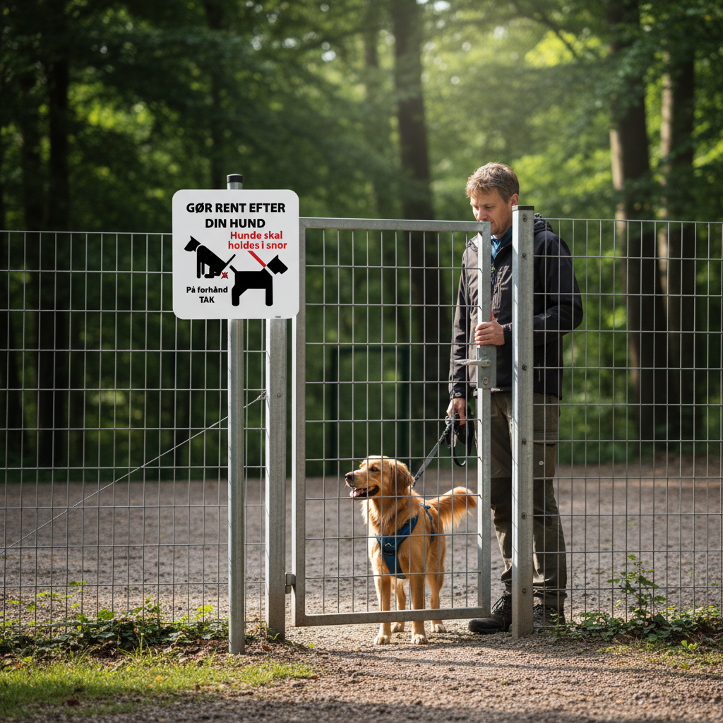 Gør rent efter din hund Hvidt skilt - Billede 2