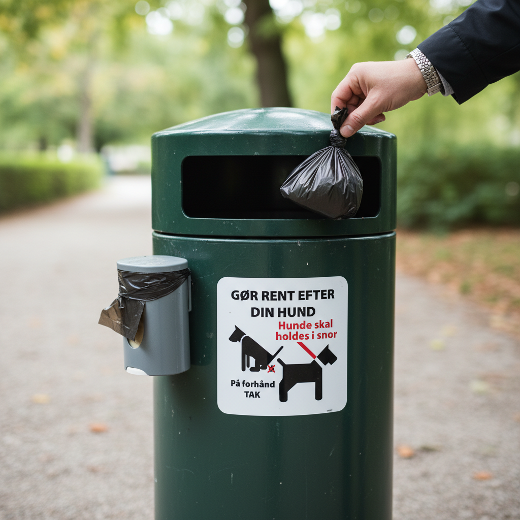 Gør rent efter din hund Hvidt skilt - Billede 5