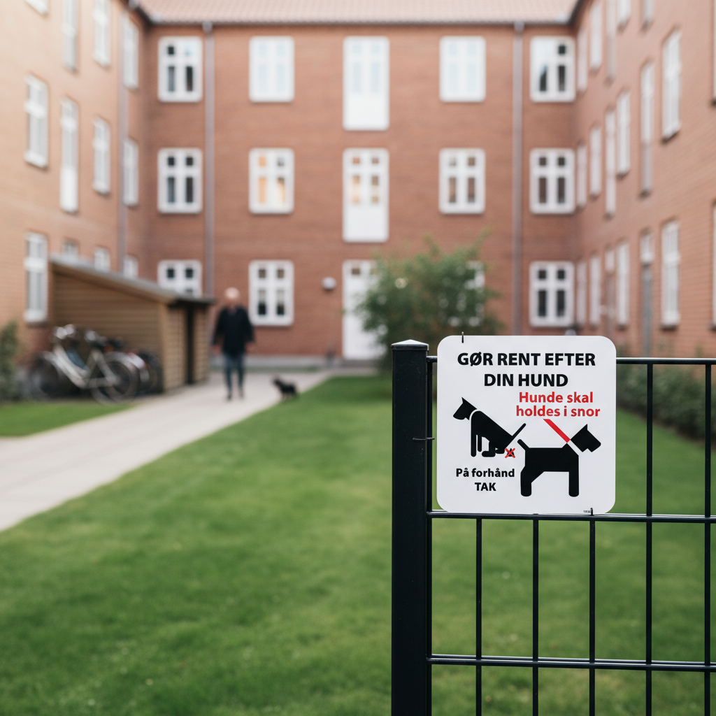 Gør rent efter din hund Hvidt skilt - Billede 4