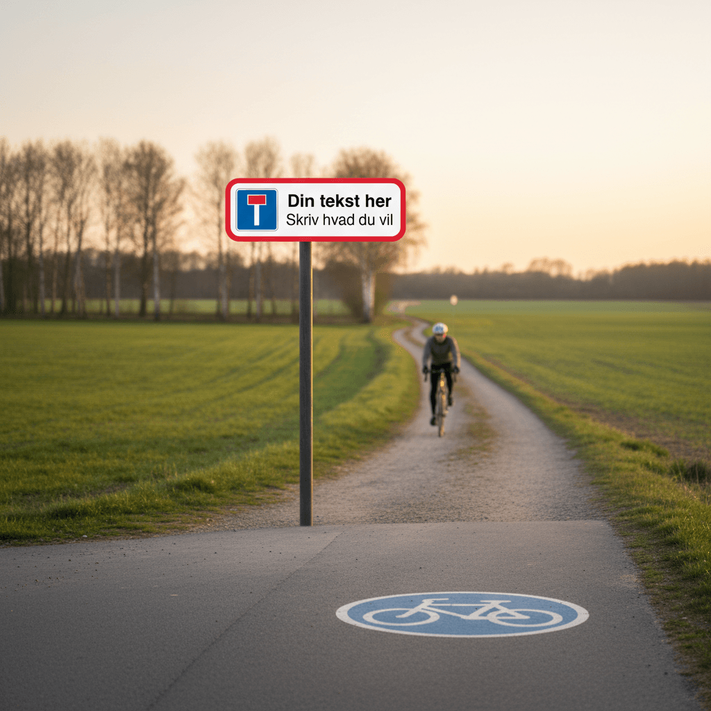 Blind vej skilt - Billede 2