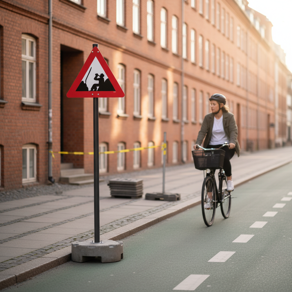 Vejarbejde Tørstig arbejder skilt - Billede 5