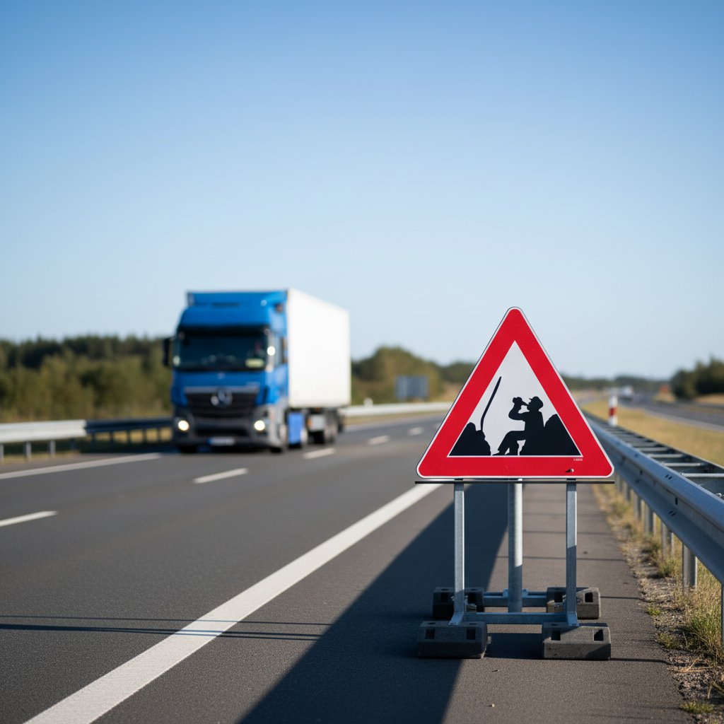 Vejarbejde Tørstig arbejder skilt - Billede 2