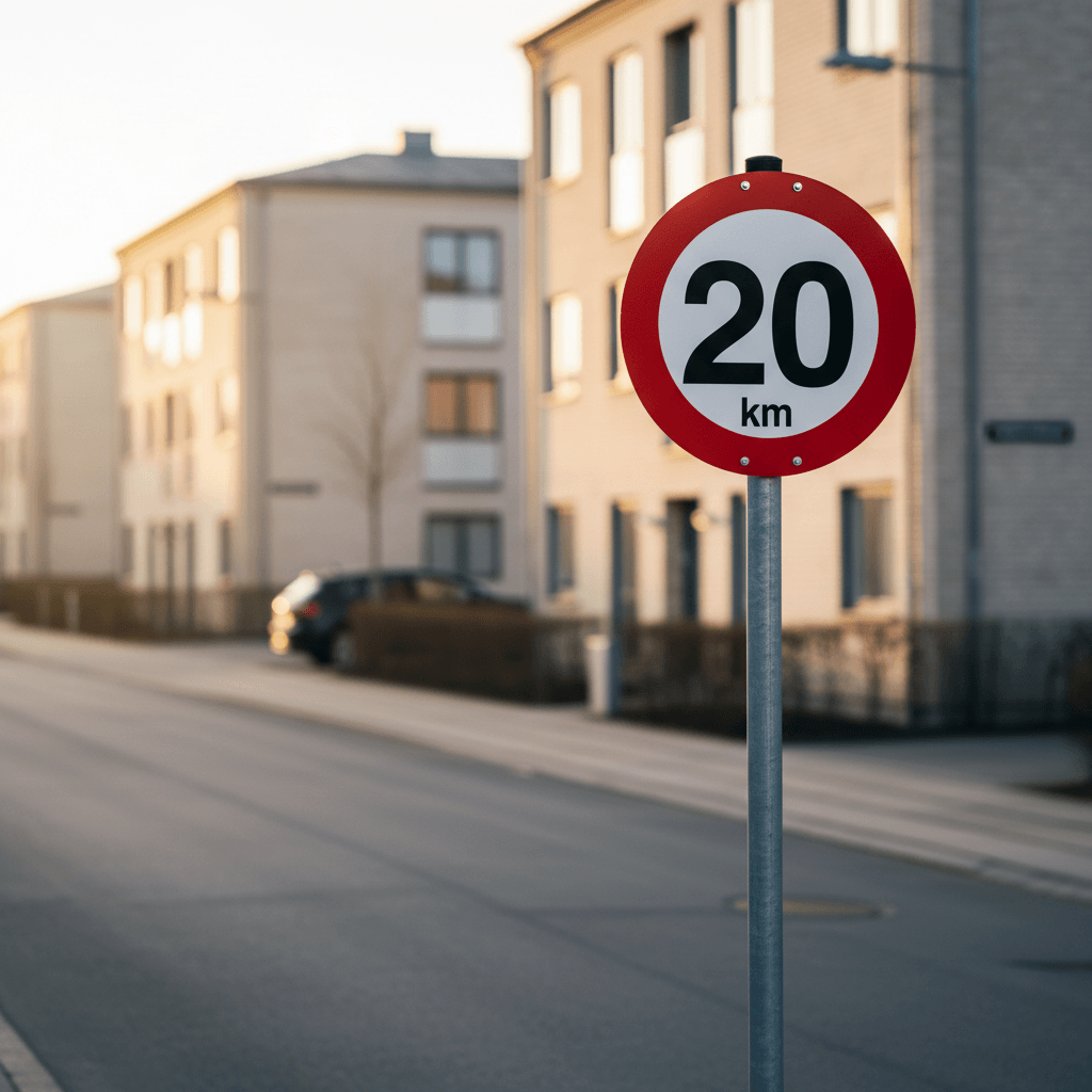 20 km. Hastighedsbegrænsning skilt - Billede 3