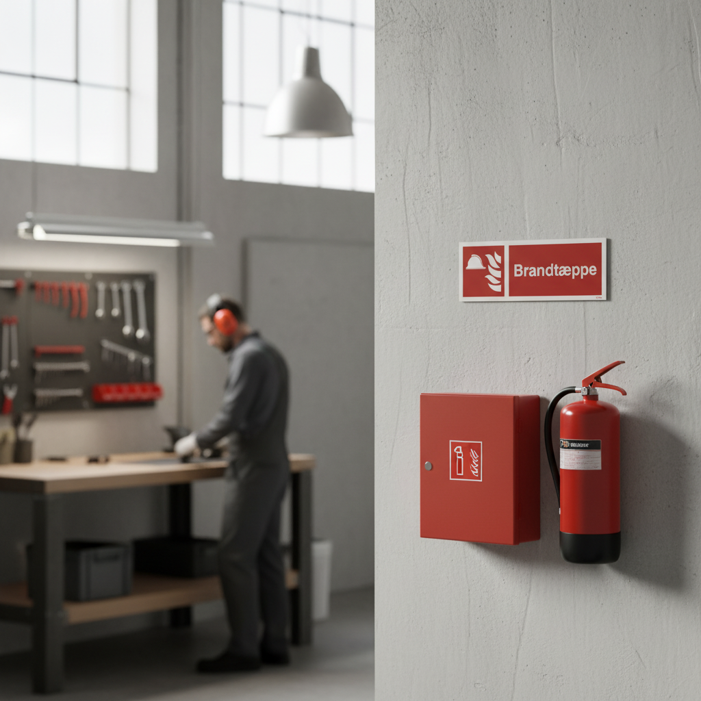 Brandtæppe Brandskilt - Billede 2
