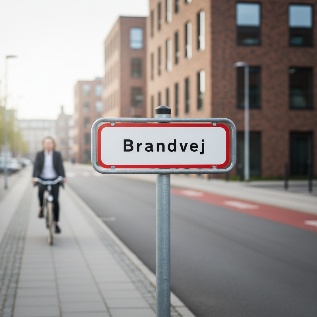 Brandvej. Brandskilt - Billede 3