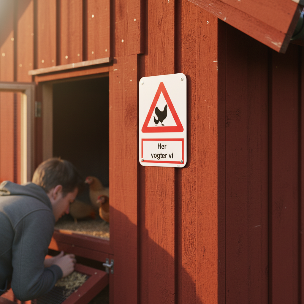Høns her vogter vi skilt - Billede 2