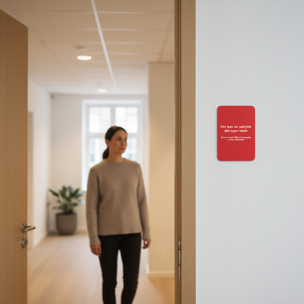 Rødt skilt - A format - Billede 4