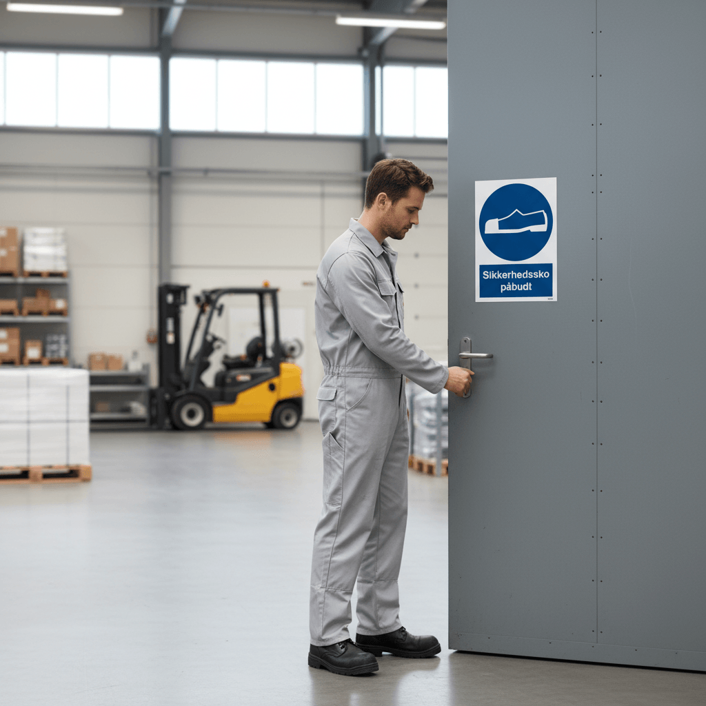 Sikkerhedssko Påbudt skilt - Billede 4