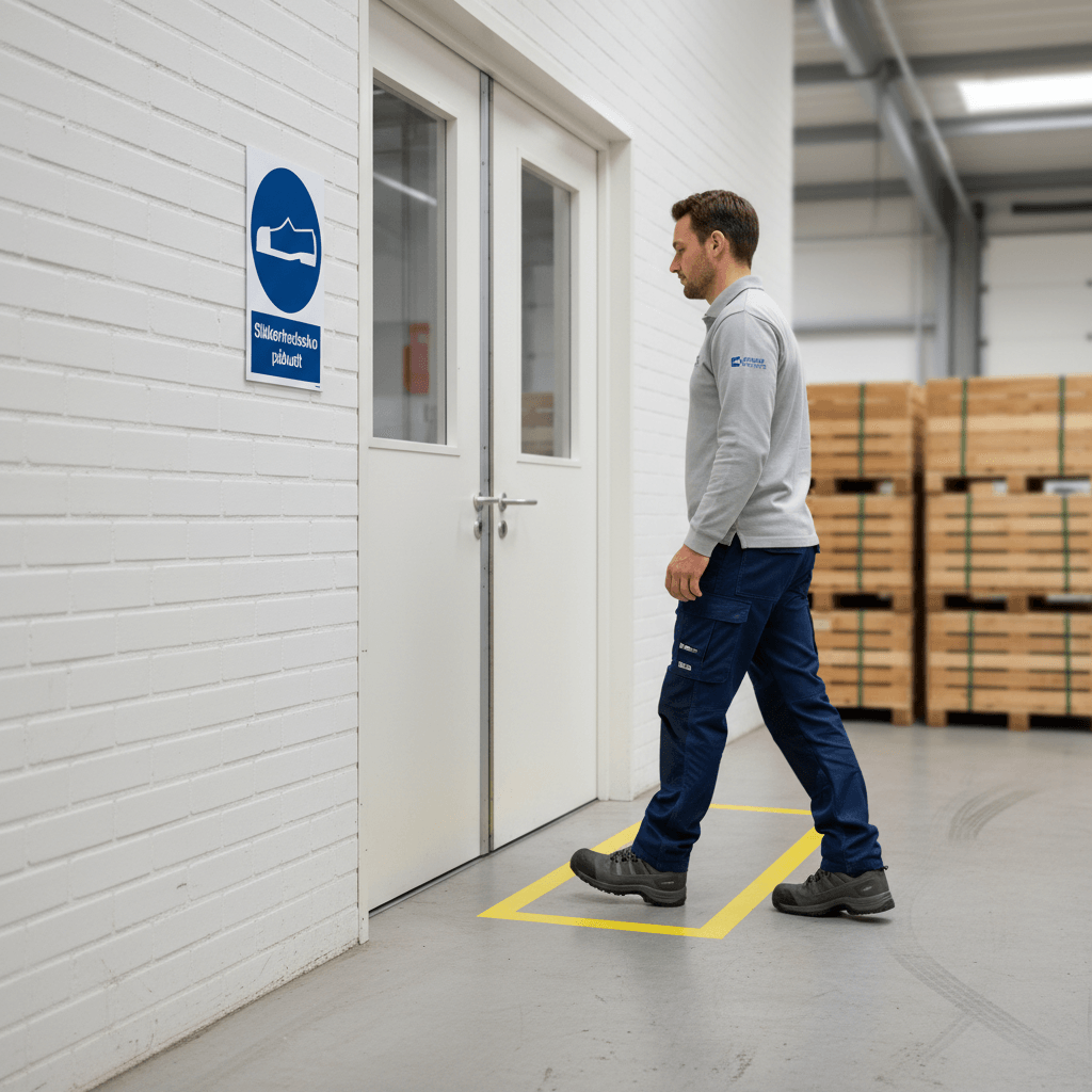 Sikkerhedssko Påbudt skilt - Billede 2