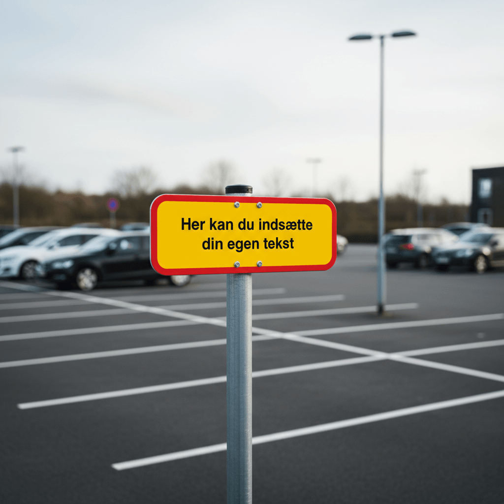 Design-skilt gult skilt med rød ramme - Billede 4